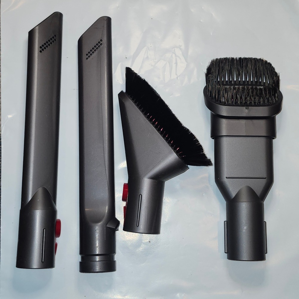 Dyson OEM Vacuum Attachment Tool Set 4 Piece Crevice Dusting Brush Grey Red